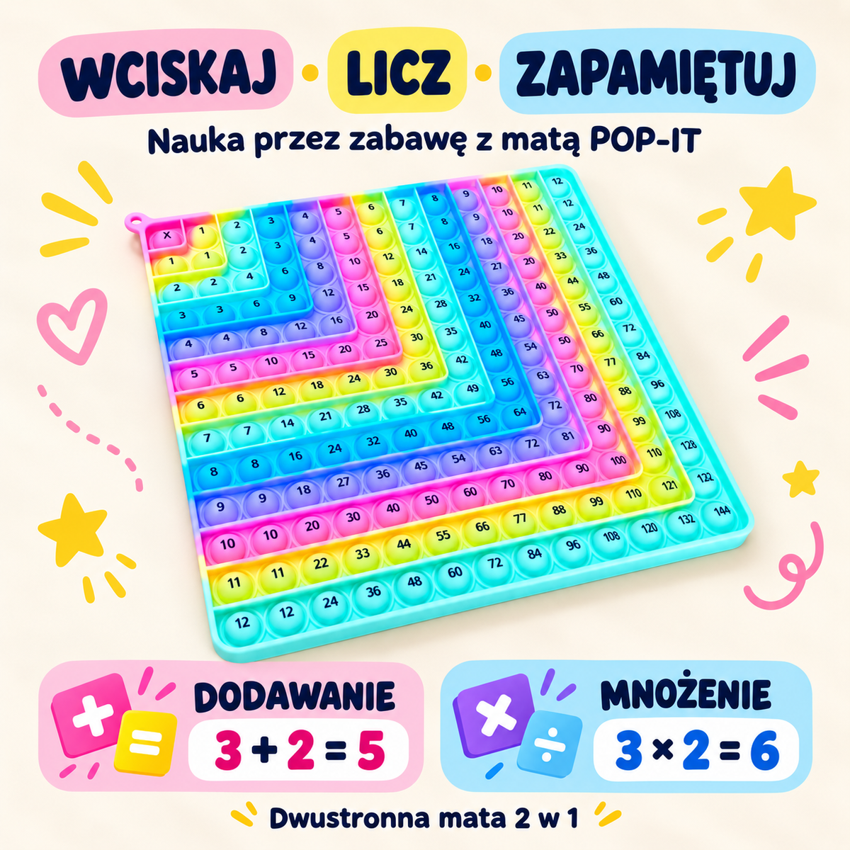 Matematyczna Tablica Sensoryczna 2w1